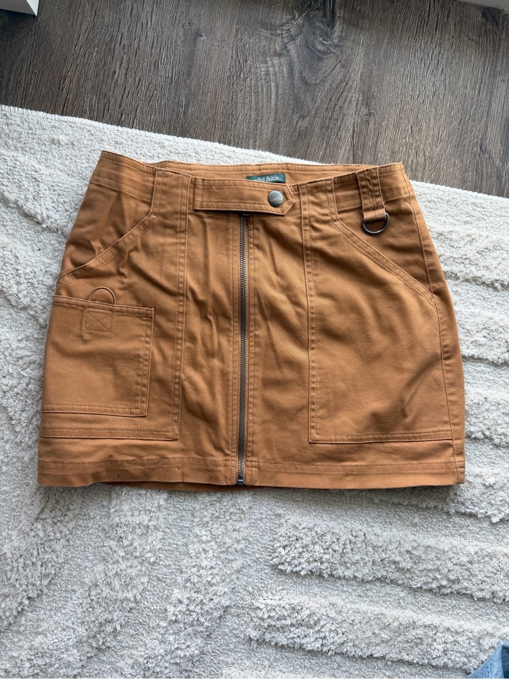 wild fable Caramel Brown Utility Mini Skirt with D-Ring